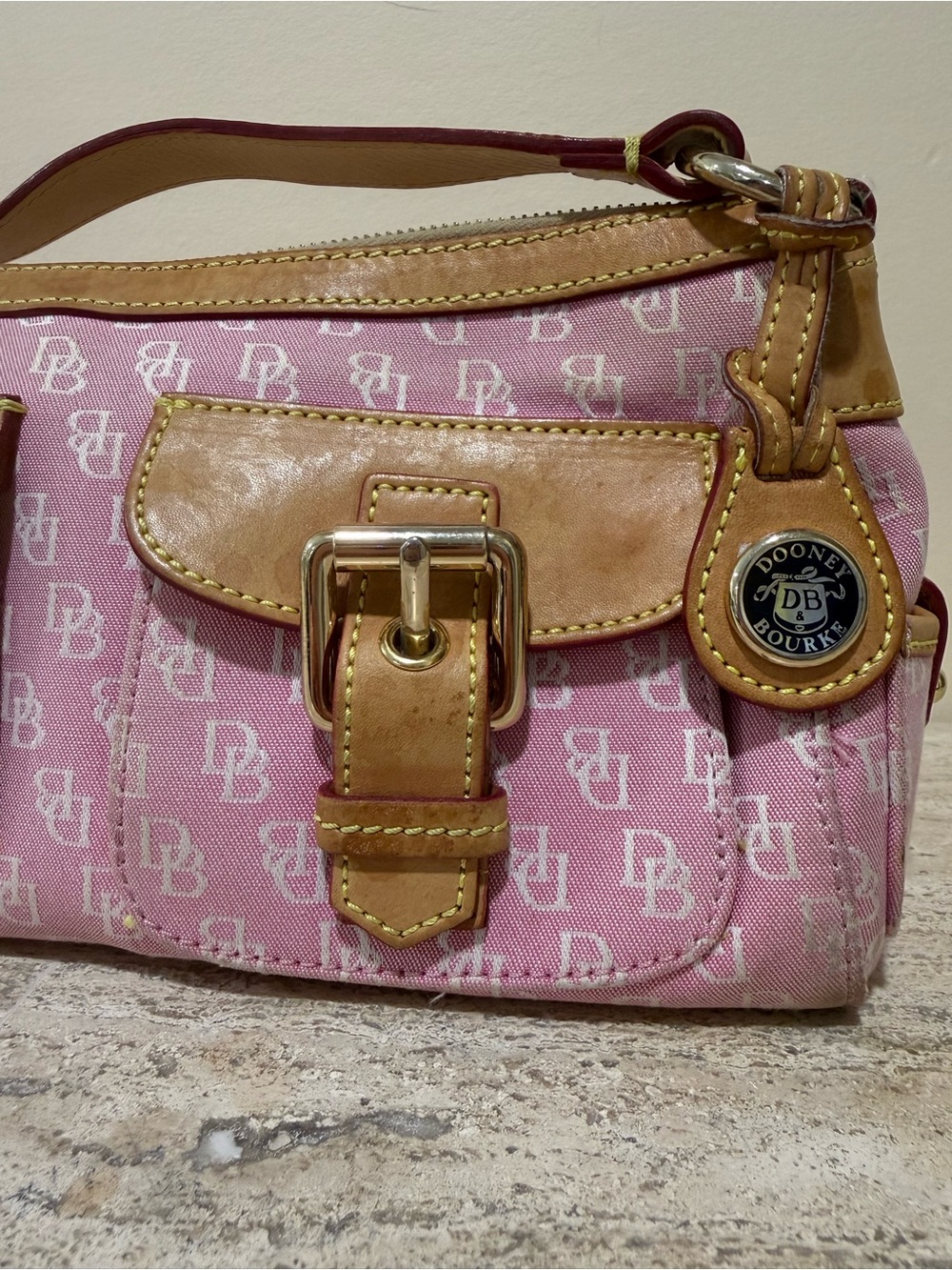 Dooney & Bourke Vintage Rare 2000s Signature Double pocket Satchel - Picture 6 of 16